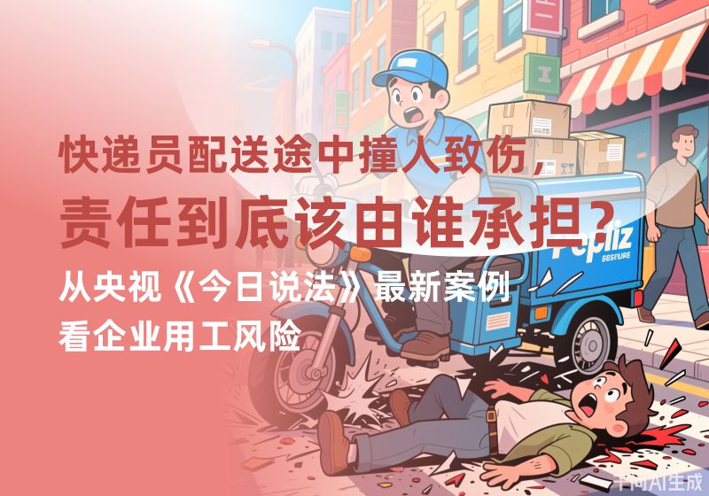 快递员配送途中撞人致伤，责任到底该由谁承担？——从央视《今日说法》最新案例看企业用工风险(图1)