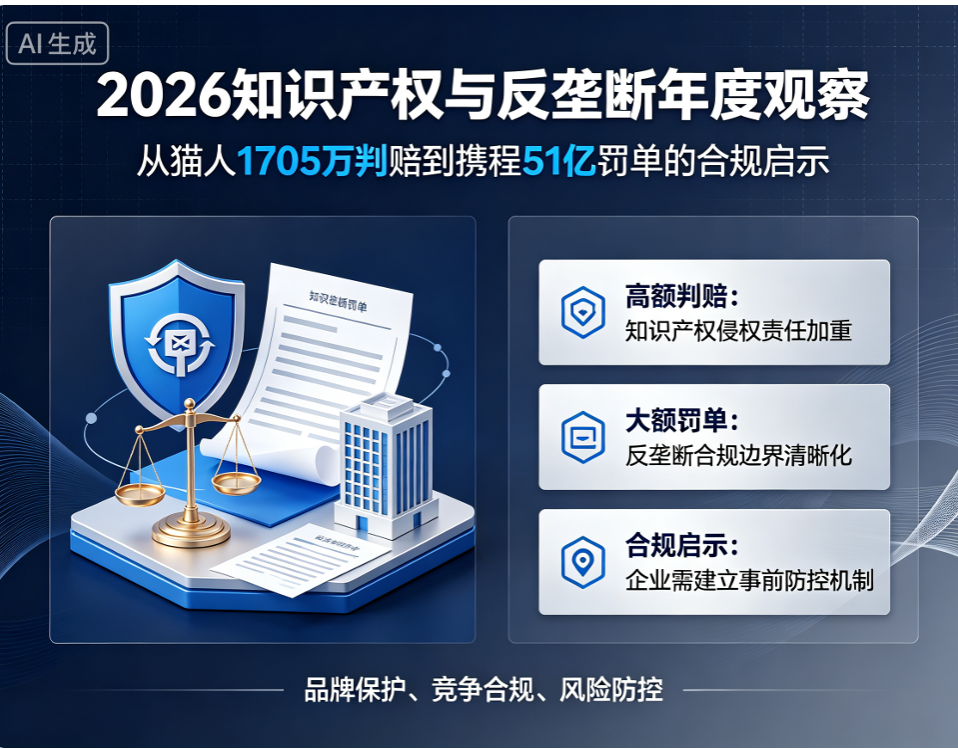 2026知识产权与反垄断年度观察：猫人1705万判赔到携程51亿罚单的合规启示(图1)