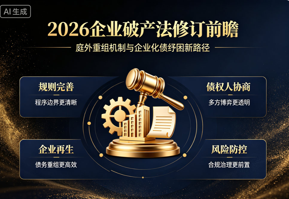 2026企业破产法修订前瞻：庭外重组机制与企业化债纾困新路径