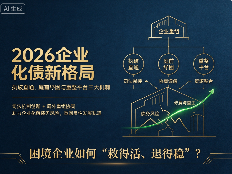 2026企业化债新格局：执破直通、庭前纾困与重整平台三大机制，困境企业如何“救得活、退得稳”？(图2)