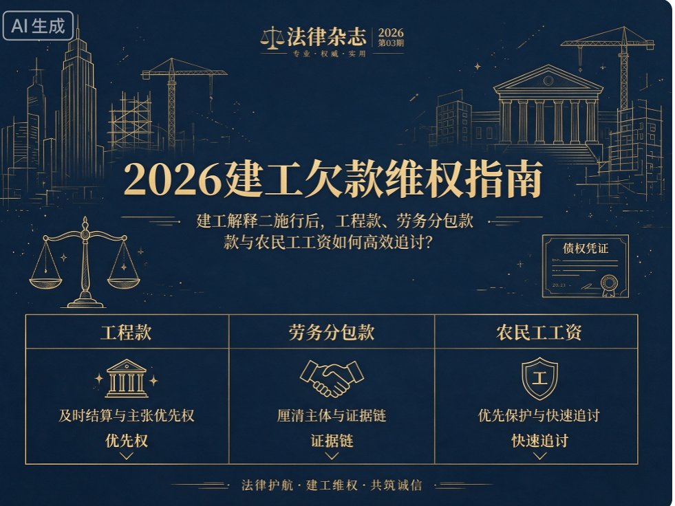 2026建工欠款维权指南：建工解释二施行后，工程款、劳务分包款与农民工工资如何高效追讨？(图1)