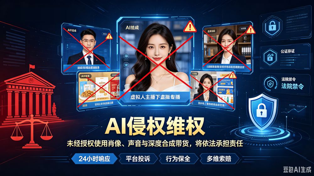 最高法明确AI仿冒名人带货侵权规则 | 北京电商、网红遇到AI侵权维权指南